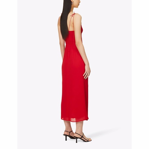 NEW Reformation Kourtney Dress Cherry 10 - Picture 6 of 17